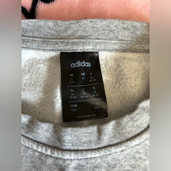 Adidas Heather Gray Crewneck Sweatshirt - Picture 2 of 5